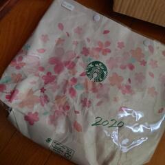 ハンドメイド　スタバ　ビニールバッグ　SAKURA