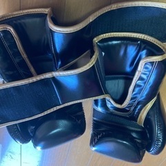 大セール！早い者勝ち美品ボクシンググローブ🥊黒ゴールドの画像