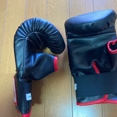 大値下げ！早い者勝ち美品ボクシンググローブ🥊黒赤の画像