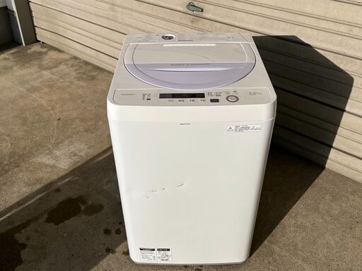 単身者向け 全自動洗濯機 5.5K シャープ ES-GE5A-V 2017年製 中古動作品 クリーニング済み