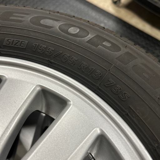 2022年製　BRIDGESTONE 155/65R13 ホンダモデューロ　アルミホイール　ライフ　ザッツ　ゼスト　ライフダンク　等に