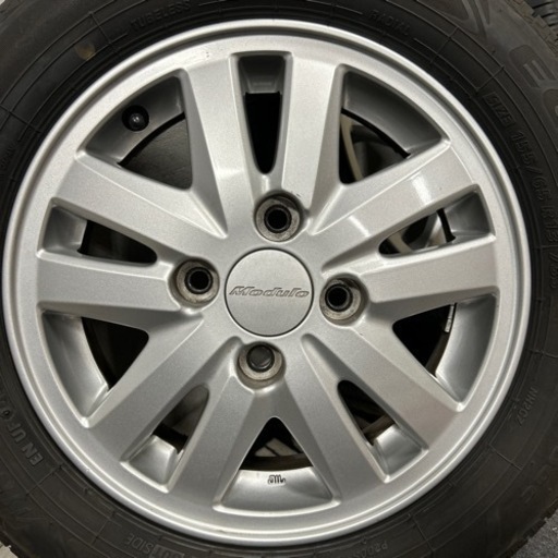2022年製　BRIDGESTONE 155/65R13 ホンダモデューロ　アルミホイール　ライフ　ザッツ　ゼスト　ライフダンク　等に