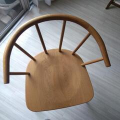 家具 椅子 無印良品オーク材アームチェア
