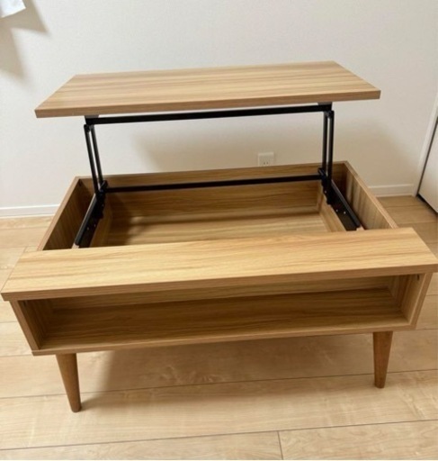 【超美品】収納昇降式テーブル