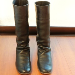 WAG ワグ  ロングブーツ ブラック　レディース24.5cmの画像