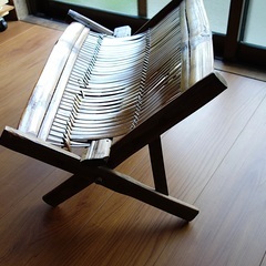 東南アジアの竹の手作り椅子の画像