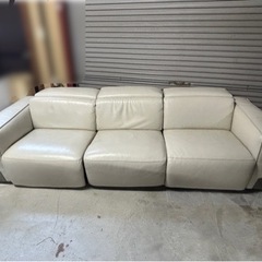 ☆本革 リクライニングソファ ワタリジャパン　家具 ソファ 3人...
