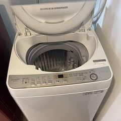 シャープ 全自動洗濯機　ES-GE7C-W の画像