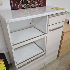 J4936　創愛ファニチュア　キッチンカウンター　カシュー100　ホワイト　クリーニング済　【リユースのサカイ柏店】　参考価格59,900円