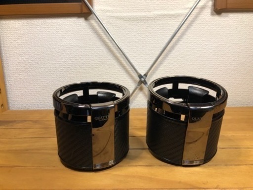 ドリンクホルダーカーボン調　ほぼ新品2つまとめて