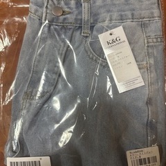 kirakiraShop ハイウエスト ストレートデニム 韓国 ライトブルーMの画像