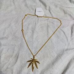   /j→→→M40-2★黄金の楓 カエデ金彩パンクチェーン メープル金K18GFゴールドネックレス誕生日プレゼント旅行夏祭連休ギフト国内発送の画像