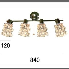 シーリングライト　4灯　クリスタルガラスの画像