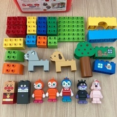 アンパンマン　ブロックラボ　はじめてのブロックバケツ+ドール５個の画像