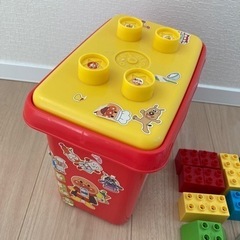 アンパンマン　ブロックラボ　はじめてのブロックバケツ+ドール５個の画像