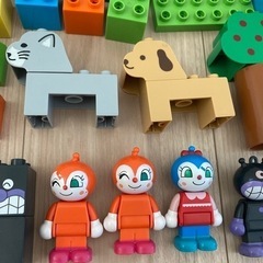 アンパンマン　ブロックラボ　はじめてのブロックバケツ+ドール５個の画像