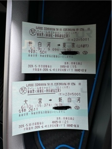 東北新幹線　チケット