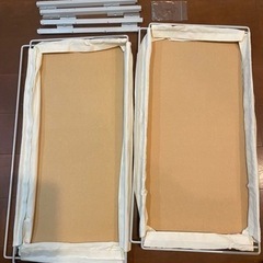 無印良品　スチールユニットシェルフ　帆布バスケット　グレー　2つセット
