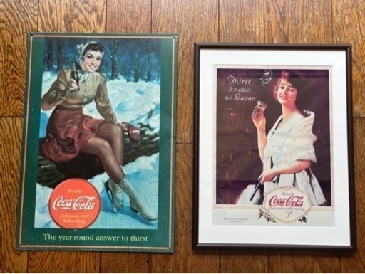 レトロ　コカコーラ　クラシックポスター　額　看板★ Coca Cola　アメリカン