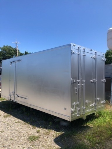 仕上げ済み！断熱材入り！横扉！倉庫物置用  保冷3トンロングワイドコンテナ