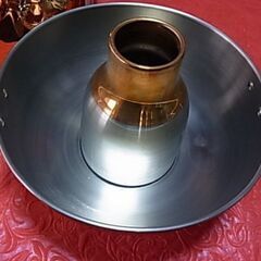 古い 銅製 しゃぶしゃぶ鍋 26cm 新光金属 COPPER 100 HOME WARE 日本製 【未使用品】 銅鍋 燕三条の画像