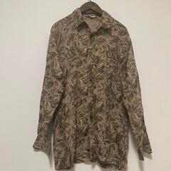 日本製 BONTON ボントン　シャツ 【M】　ブラウン　花柄　...