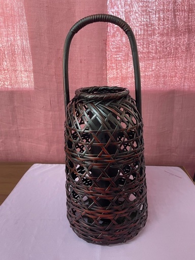竹工芸品明峰竹籠　インテリアNO11