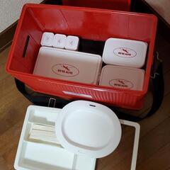 未使用 ランチボックス ファミリーサイズ 弁当 ピクニック アウトドアの画像