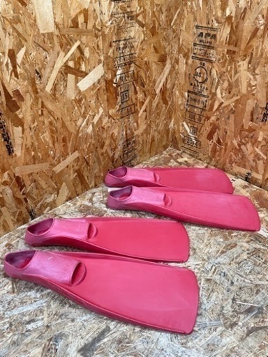 （ｓ6369）GULL ガル warp ワープ フィン RED Lサイズ Mサイズ ２足 ダイビング用品 現状品