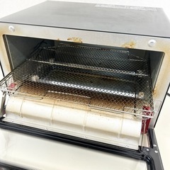 【配送無料】日立 コンベクション オーブントースター 1,300W 4枚焼き 遠赤ヒーター ノンフライ調理 HMO-F100 R レッド 2018年製の画像