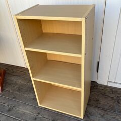 カラーボックス（３段・ナチュラル）の画像