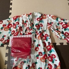 （お話し中）子供用品 ゆかたドレス　95 ①の画像
