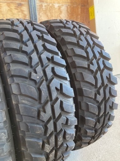 225/75R16 マッドタイヤ&ホイールセット　ジムニーJA11 JB23など　9.5分山イボ付