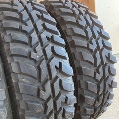 225/75R16 マッドタイヤ&ホイールセット ジムニーJA11 JB23など 9.5分 