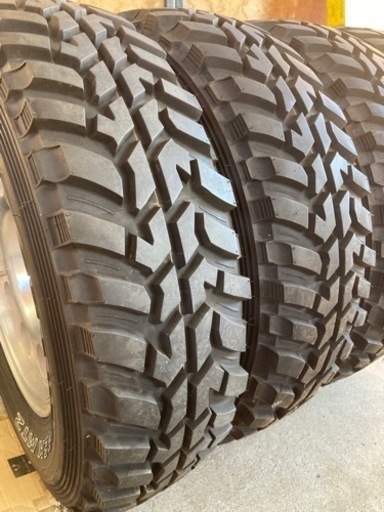 225/75R16 マッドタイヤ&ホイールセット　ジムニーJA11 JB23など　9.5分山イボ付
