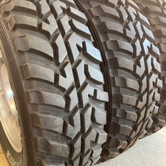 225/75R16 マッドタイヤ&ホイールセット ジムニーJA11 JB23など 9.5分 