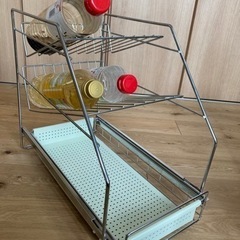 シンク下収納　調味料ラック　スライドラック　ベルメゾンの画像