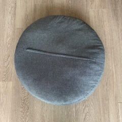ニトリ　円形クッション　ブルーの画像