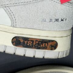 正規品 NIKE × OFFWHITE ダンクロー 18 OF 50 275mmの画像