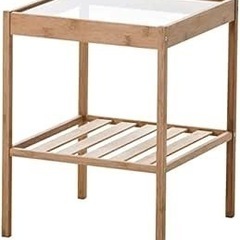 【直接引渡】IKEA イケア NESNA ネスナ ベッドサイドテーブル ラック 竹 未使用に近いの画像
