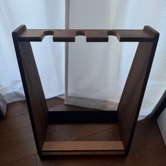 WOODWORKS 日本製 ギタースタンド エレキギター用 ３本掛 (ブラウン)の画像