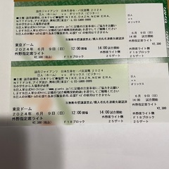 ✨至急✨6/9（日）巨人対オリックス 東京ドーム