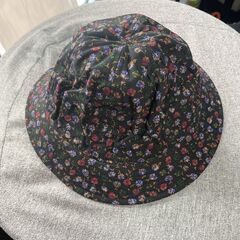 【新品・未使用】シルク100% 絹 ハット 帽子 レディース 56cmの画像