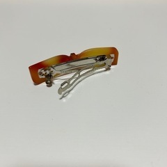 【新品未使用品】リボンバレッタ　べっ甲風①の画像