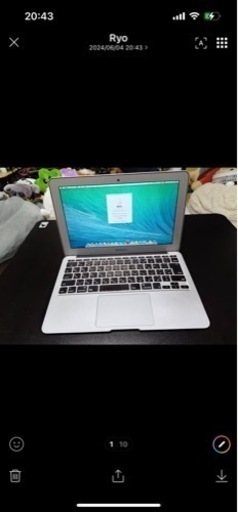 MacBook Air 11インチ MD711J/B A1465