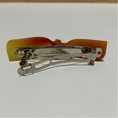 【新品未使用品】リボンバレッタ　べっ甲風②の画像