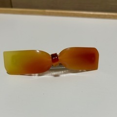 【新品未使用品】リボンバレッタ　べっ甲風②