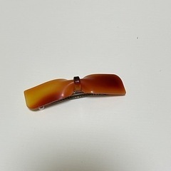 【新品未使用品】リボンバレッタ　べっ甲風　⑤の画像