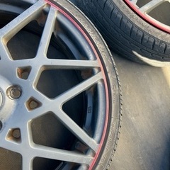 軽自動車⭐︎17インチ⭐︎バリ山/ガリ傷有り⭐︎社外ホイール　カスタム　165/40R17 　の画像