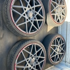 軽自動車⭐︎17インチ⭐︎バリ山/ガリ傷有り⭐︎社外ホイール　カスタム　165/40R17 　の画像